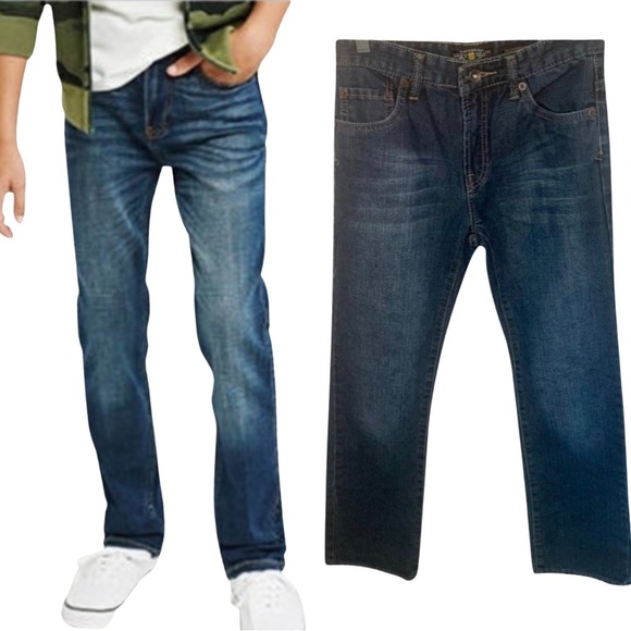 LUCKY BRAND Billy Straight Jeans Midrise Blue Denim Size 16 Style YD0038 - Picture 1 of 16